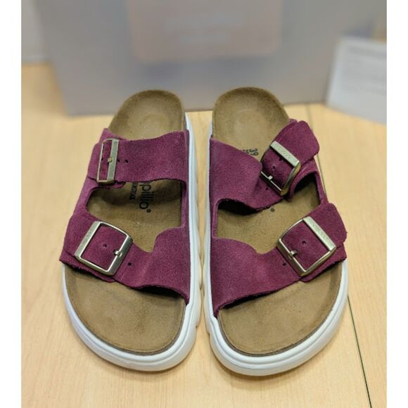 Birkenstock Arizona Papillio Berry Crush Suede Chunky Platform Sandals EU 39 NIB - Picture 5 of 13